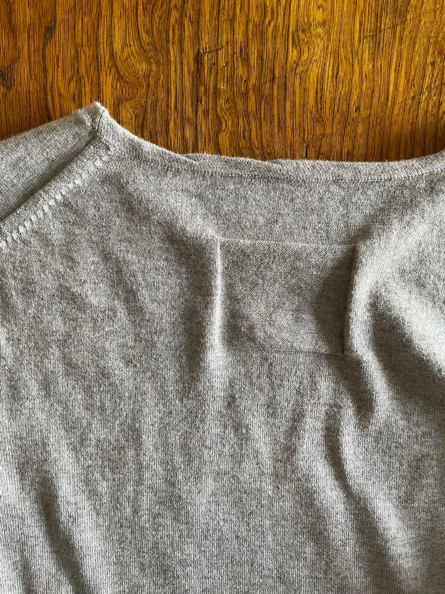 Cotton/Cashmere FINE JZ.KNIT, 95% Cotton 5% Cashmere, L/S CREW, 9511052, HT GREY