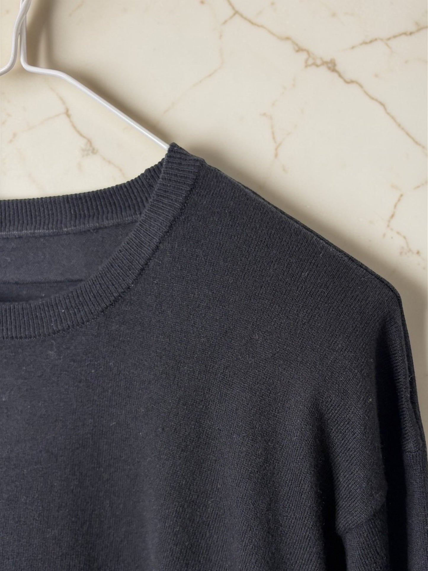 ユニセックス コットン／カシミア ファイン JZ.ニット 9511054 長袖 セットインラグラン クルー Tシャツ コットン95%カシミア5%