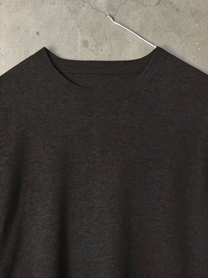 ユニセックス コットン／カシミア ファイン JZ.ニット 9511053 半袖 セットインラグラン クルー Tシャツ コットン95%カシミア5%　