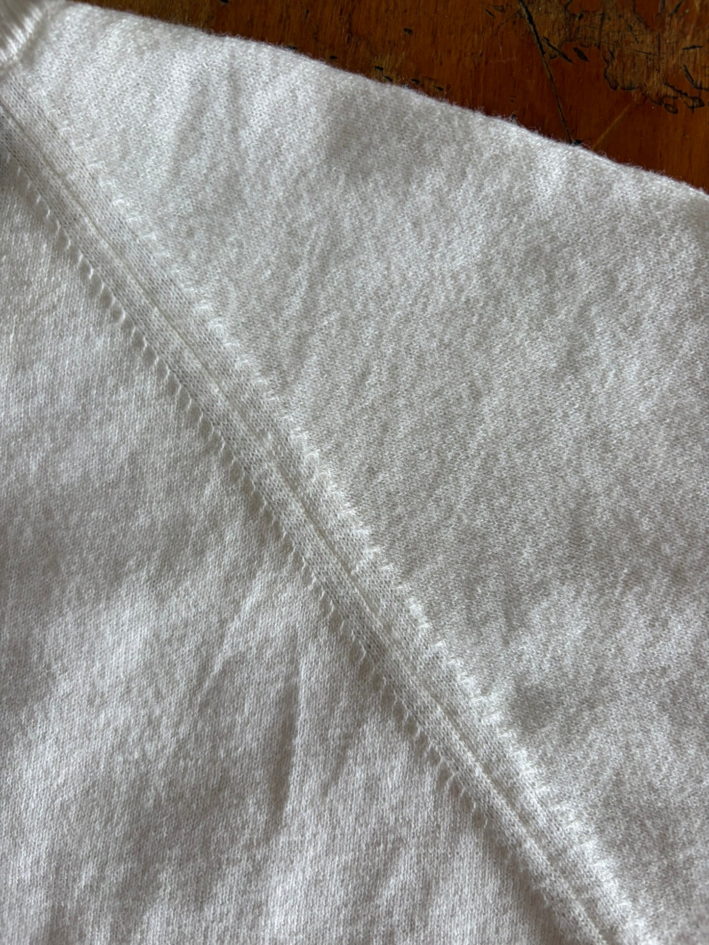 ユニセックス コットン／カシミア ファイン JZ.ニット 9511054 長袖 セットインラグラン クルー Tシャツ コットン95%カシミア5%