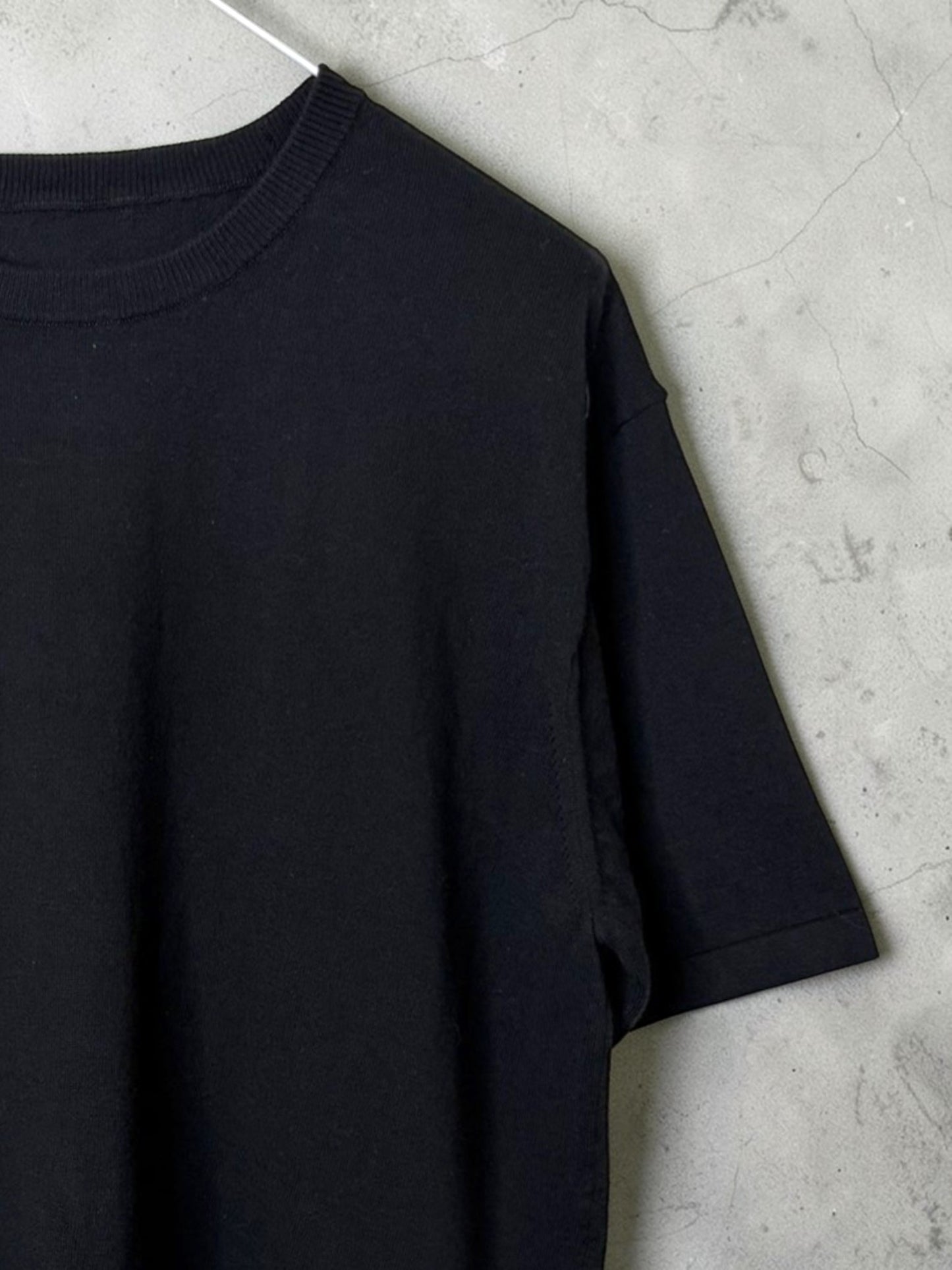 ユニセックス コットン／カシミア ファイン JZ.ニット 9511053 半袖 セットインラグラン クルー Tシャツ コットン95%カシミア5%　