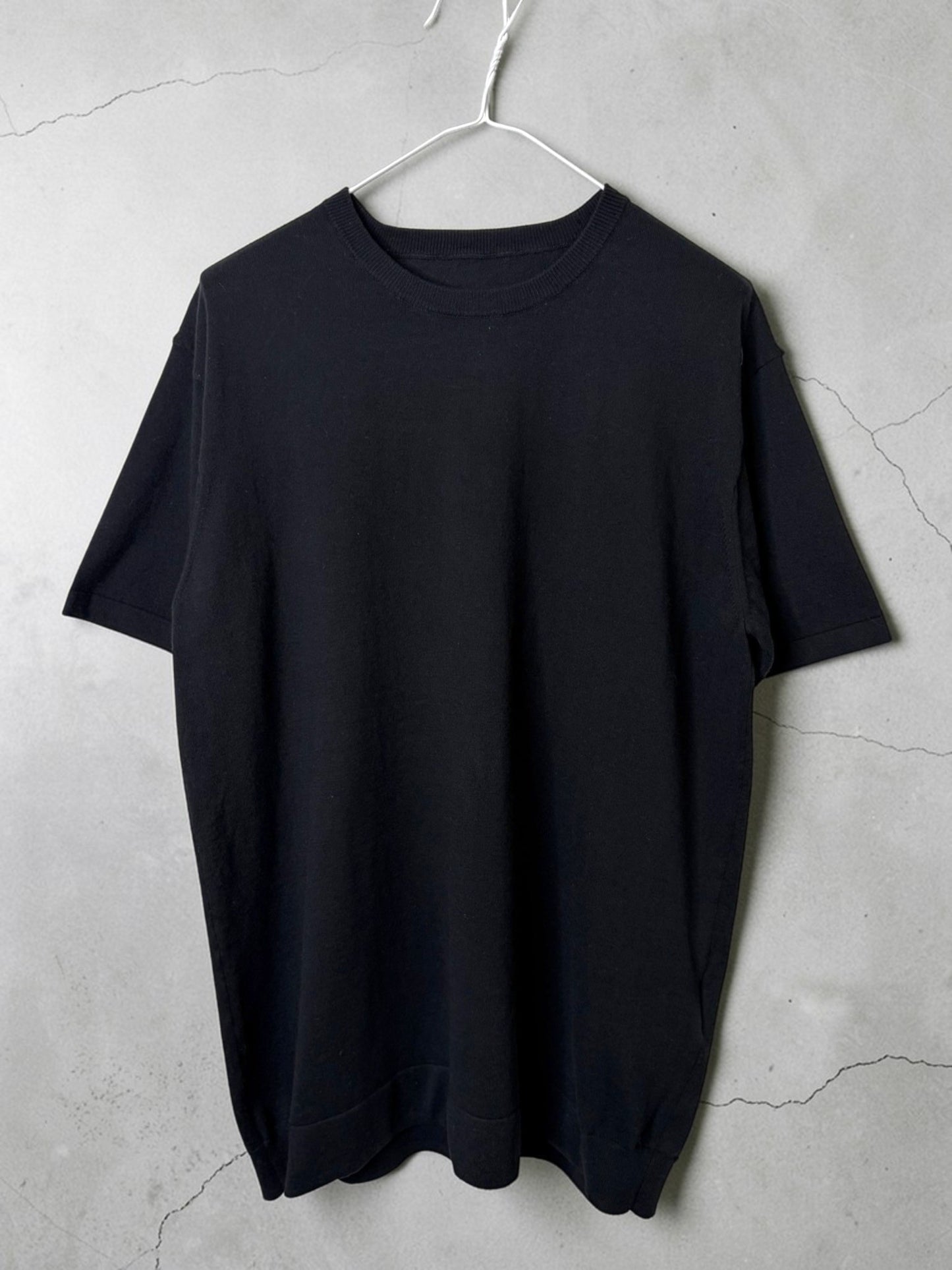 ユニセックス コットン／カシミア ファイン JZ.ニット 9511053 半袖 セットインラグラン クルー Tシャツ コットン95%カシミア5%　