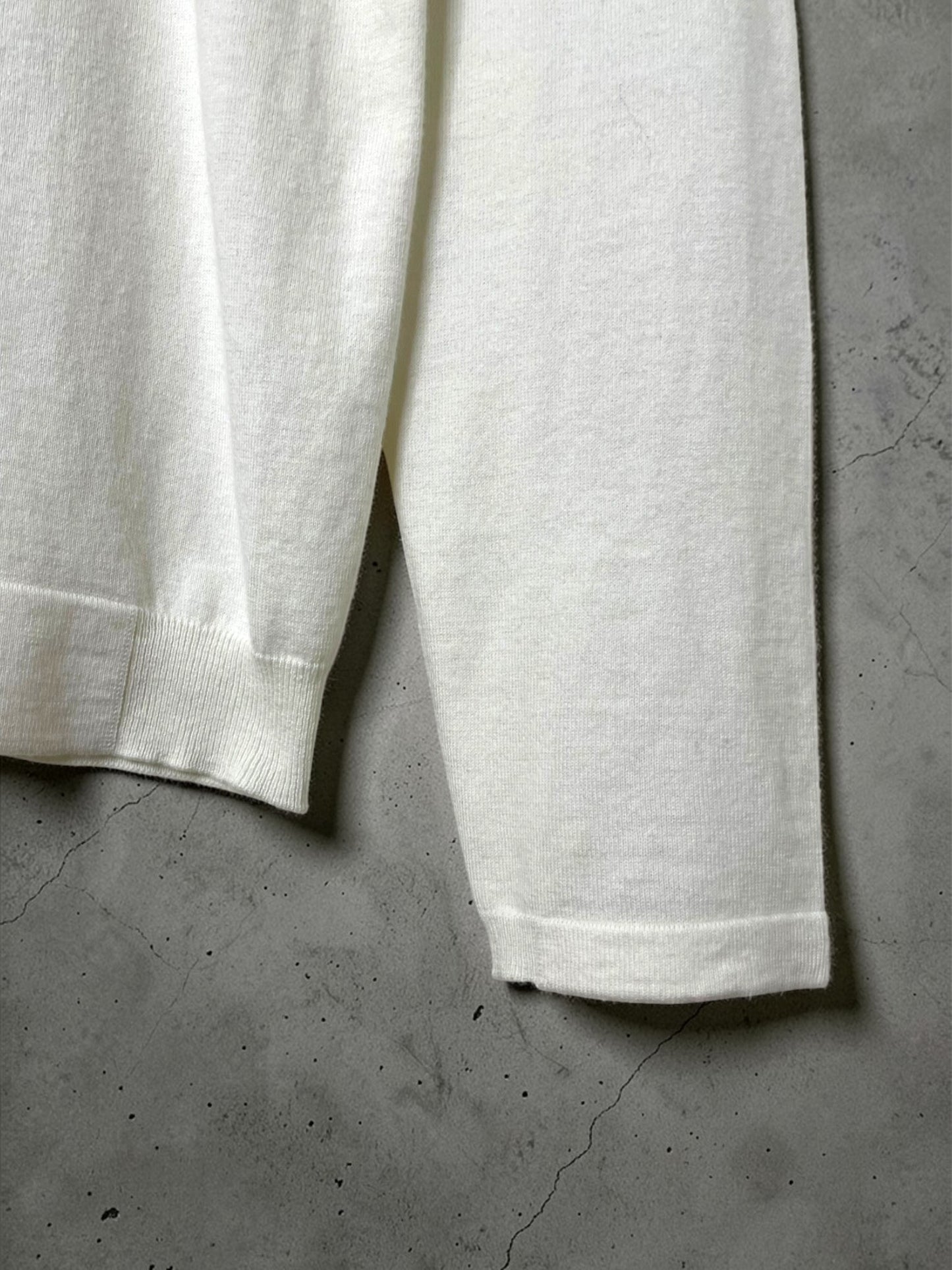 ユニセックス コットン／カシミア ファイン JZ.ニット 9511054 長袖 セットインラグラン クルー Tシャツ コットン95%カシミア5%