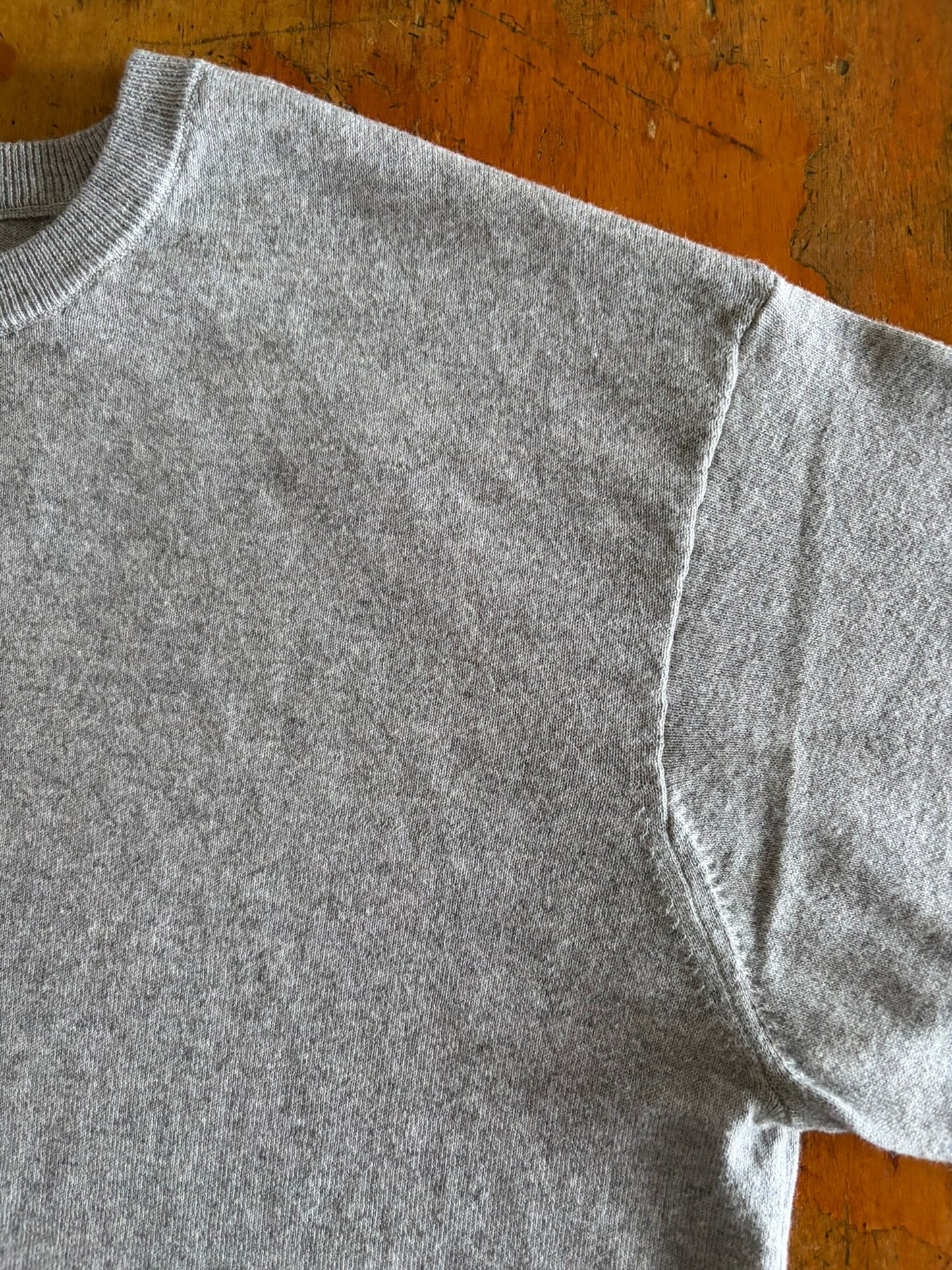 ユニセックス コットン／カシミア ファイン JZ.ニット 9511053 半袖 セットインラグラン クルー Tシャツ コットン95%カシミア5%　