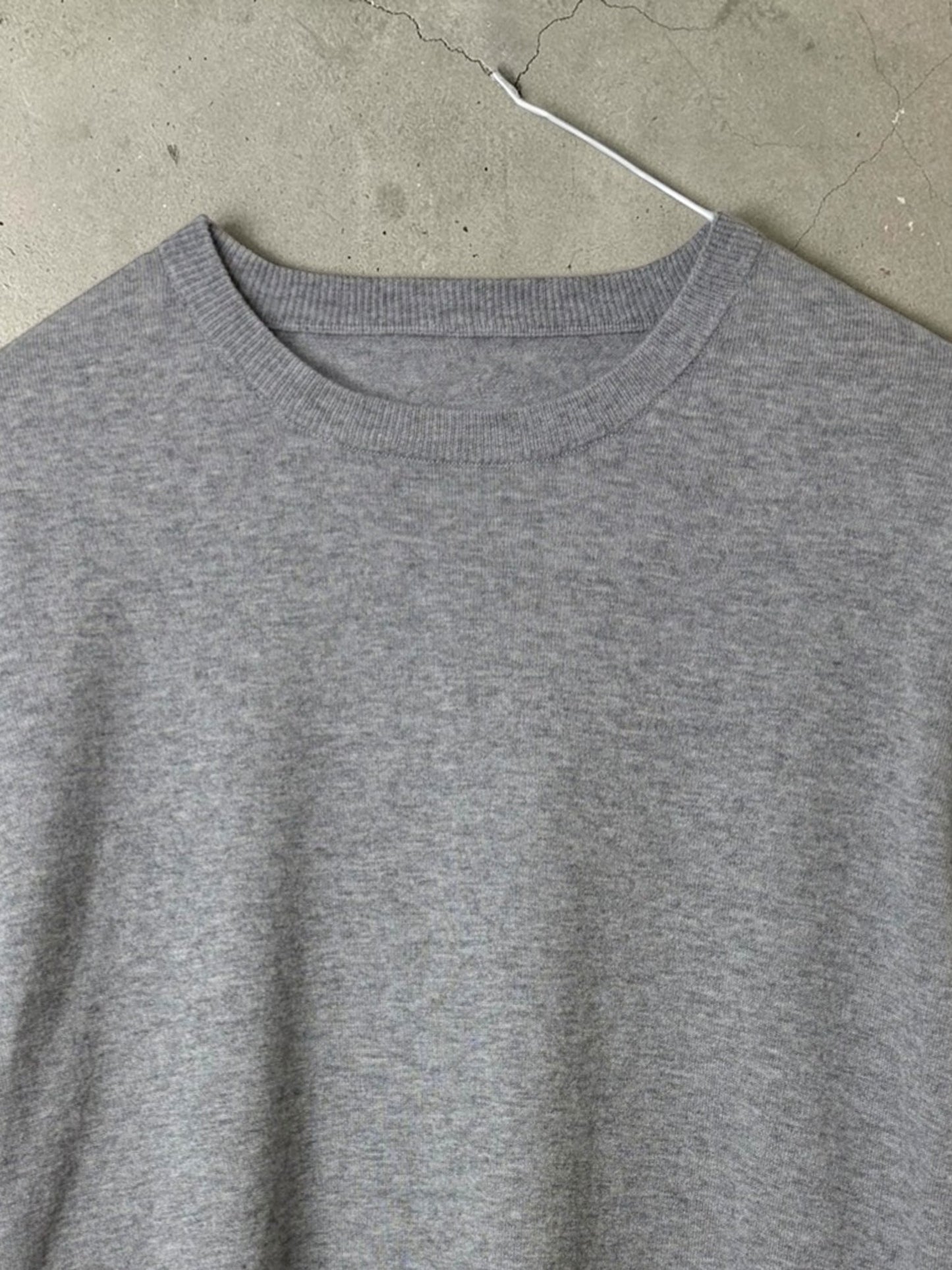 ユニセックス コットン／カシミア ファイン JZ.ニット 9511053 半袖 セットインラグラン クルー Tシャツ コットン95%カシミア5%　