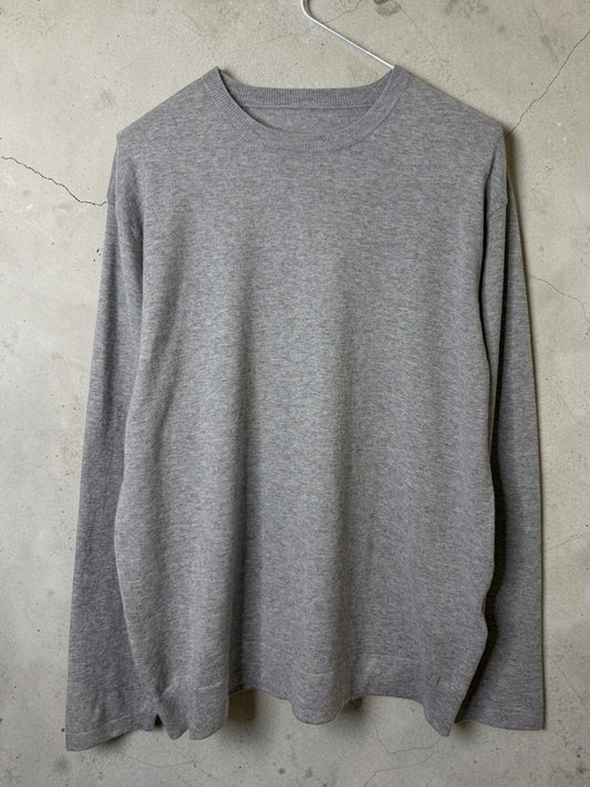 ユニセックス コットン／カシミア ファイン JZ.ニット 9511054 長袖 セットインラグラン クルー Tシャツ コットン95%カシミア5%