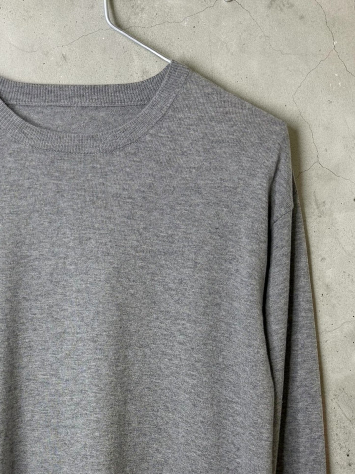 ユニセックス コットン／カシミア ファイン JZ.ニット 9511054 長袖 セットインラグラン クルー Tシャツ コットン95%カシミア5%