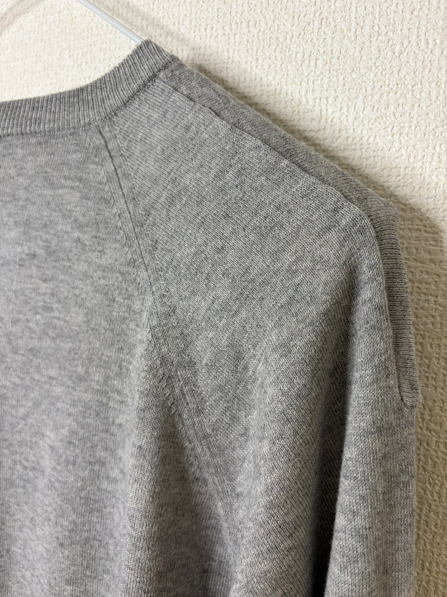 ユニセックス コットン／カシミア ファイン JZ.ニット 9511054 長袖 セットインラグラン クルー Tシャツ コットン95%カシミア5%