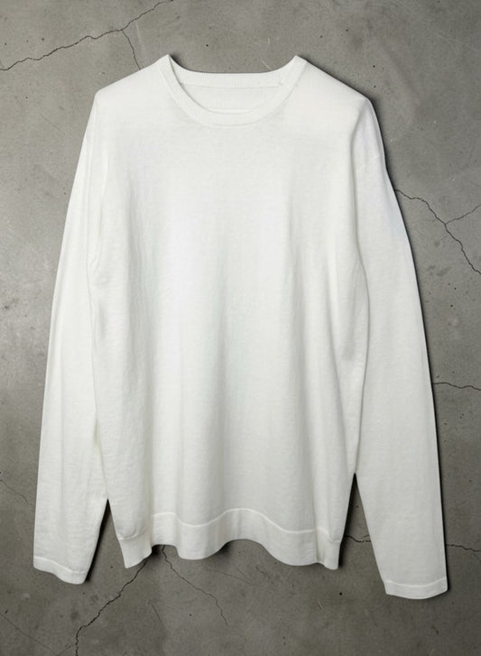 ユニセックス コットン／カシミア ファイン JZ.ニット 9511054 長袖 セットインラグラン クルー Tシャツ コットン95%カシミア5%