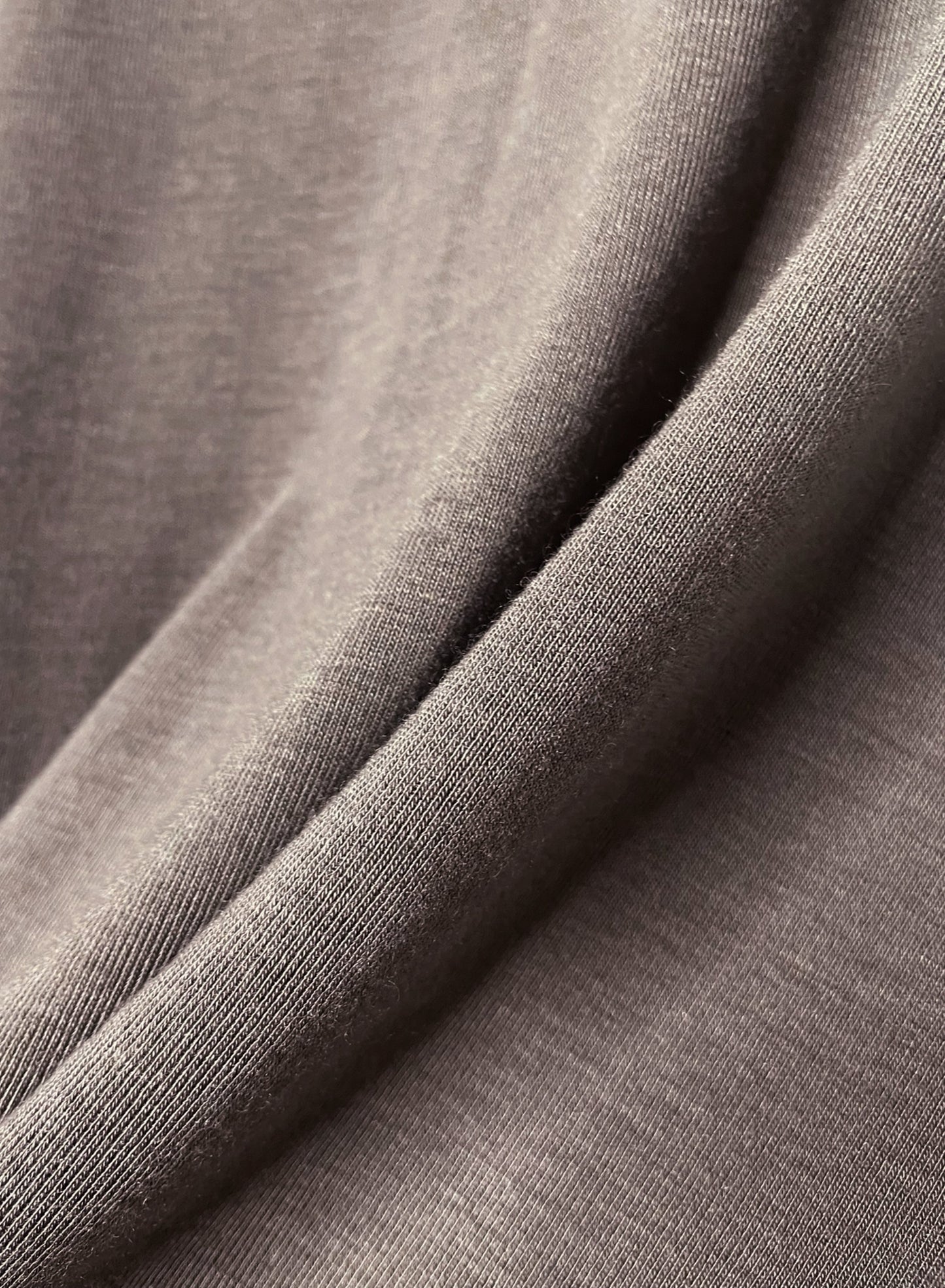 CASHMERE SILK JERSEY, 86%tencel 5%silk 4%cashmere, #842-870, LS CREW,  CHARCOAL