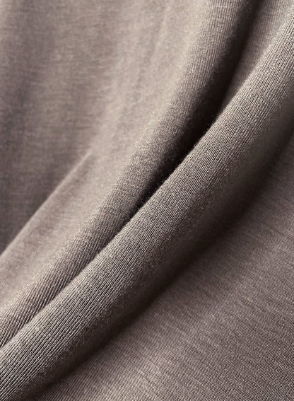 CASHMERE SILK JERSEY, 86%tencel 5%silk 4%cashmere, #842-870, LS CREW,  CHARCOAL