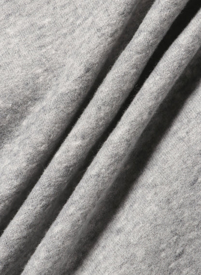 Cotton Tencel Brushed Fleece, LS MOCK NECK PULLOVER, #842-860, HT CHARCOAL, ONE SIZE