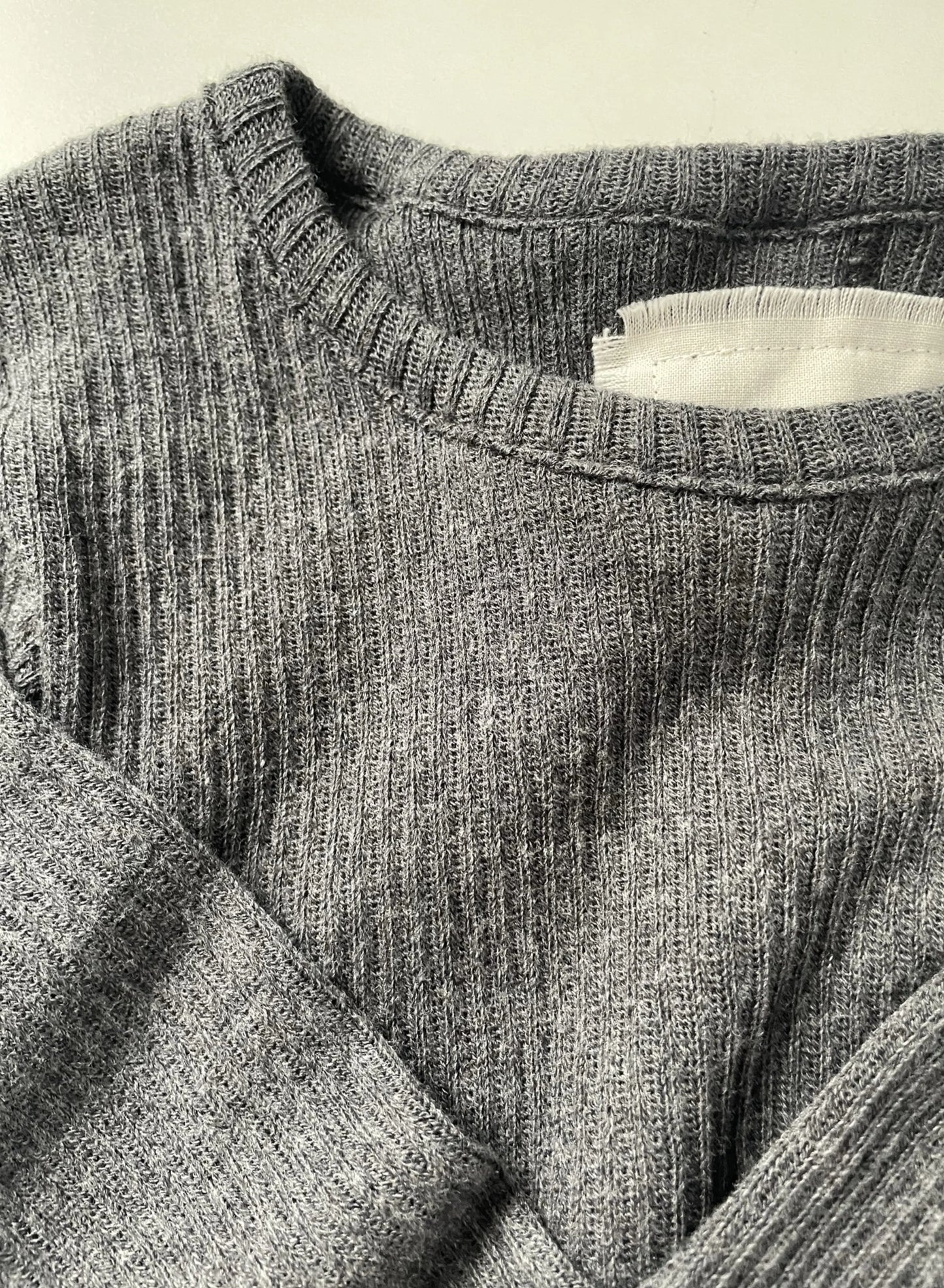 Gauze Rib, LS CREW, cotton 100%  STYLE #  832-831, CHARCOAL