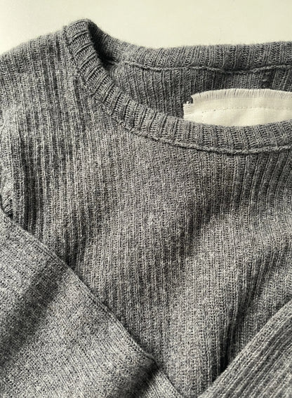 Gauze Rib, LS CREW, cotton 100%  STYLE #  832-831, CHARCOAL