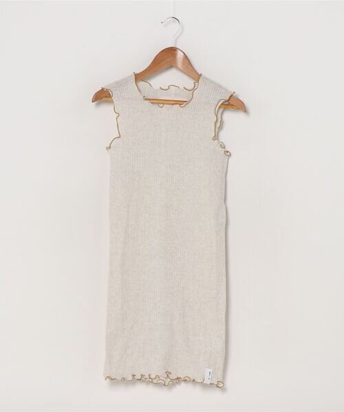 Gauze Rib, Tanktop  # 802-741, oatmeal
