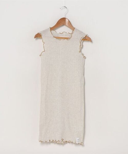Gauze Rib, Tanktop  # 802-741, oatmeal