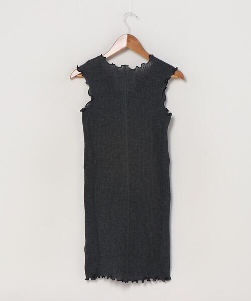 Gauze Rib, Tanktop  # 802-741, charcoal
