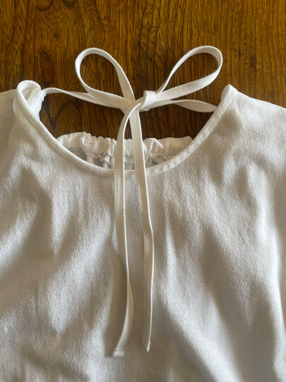 COTTON CRAPE, NO SLEEVE TOP, #851-895  cotton 100%, WHITE