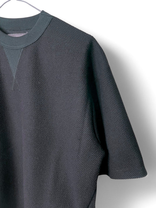 COTTON MESH, SS CREW, #851-887, cotton 55% Polyester 45%, BLACK