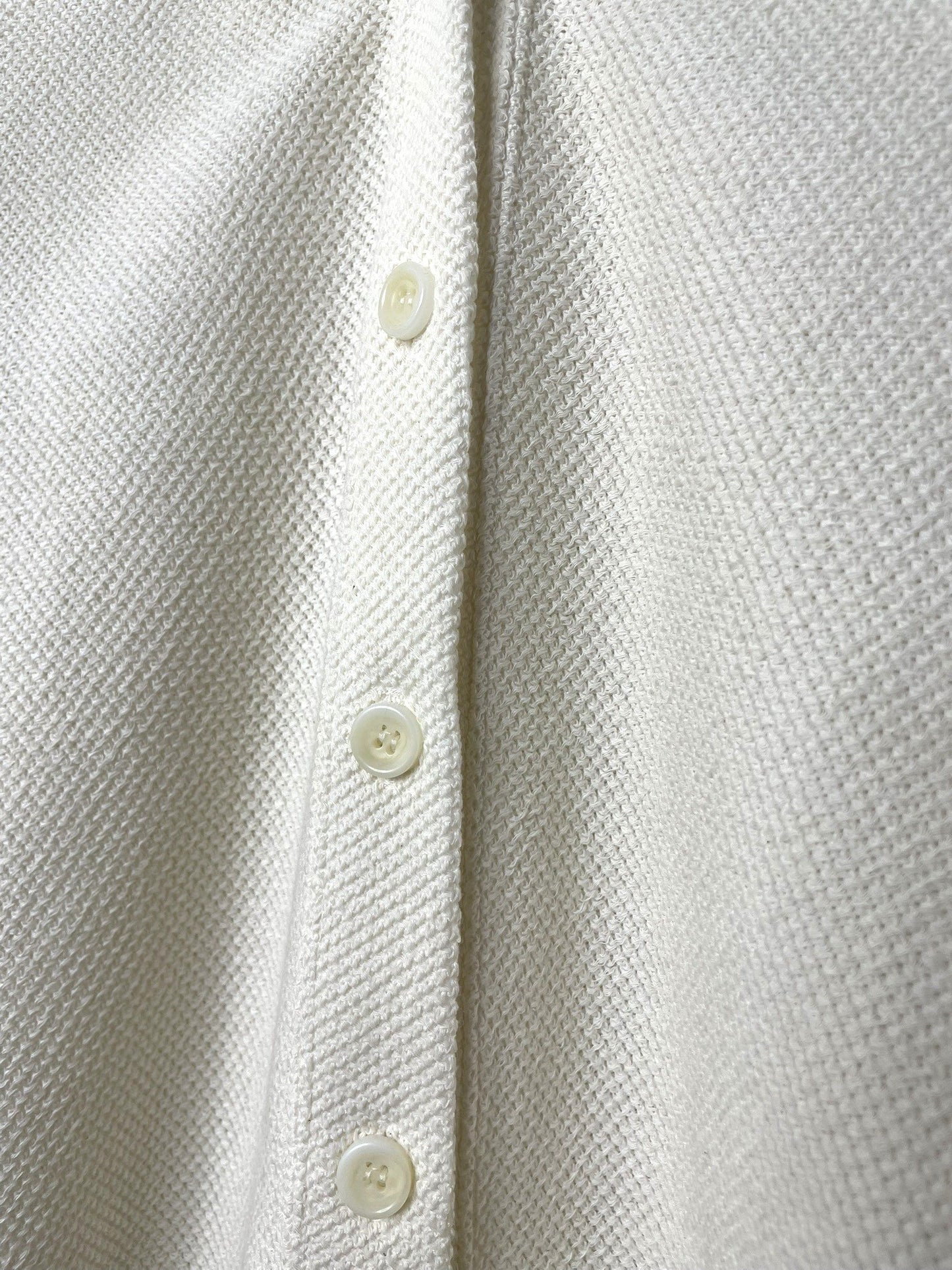 COTTON MESH, LS CARDIGAN, #851-888, cotton 55% Polyester 45%, WHITE