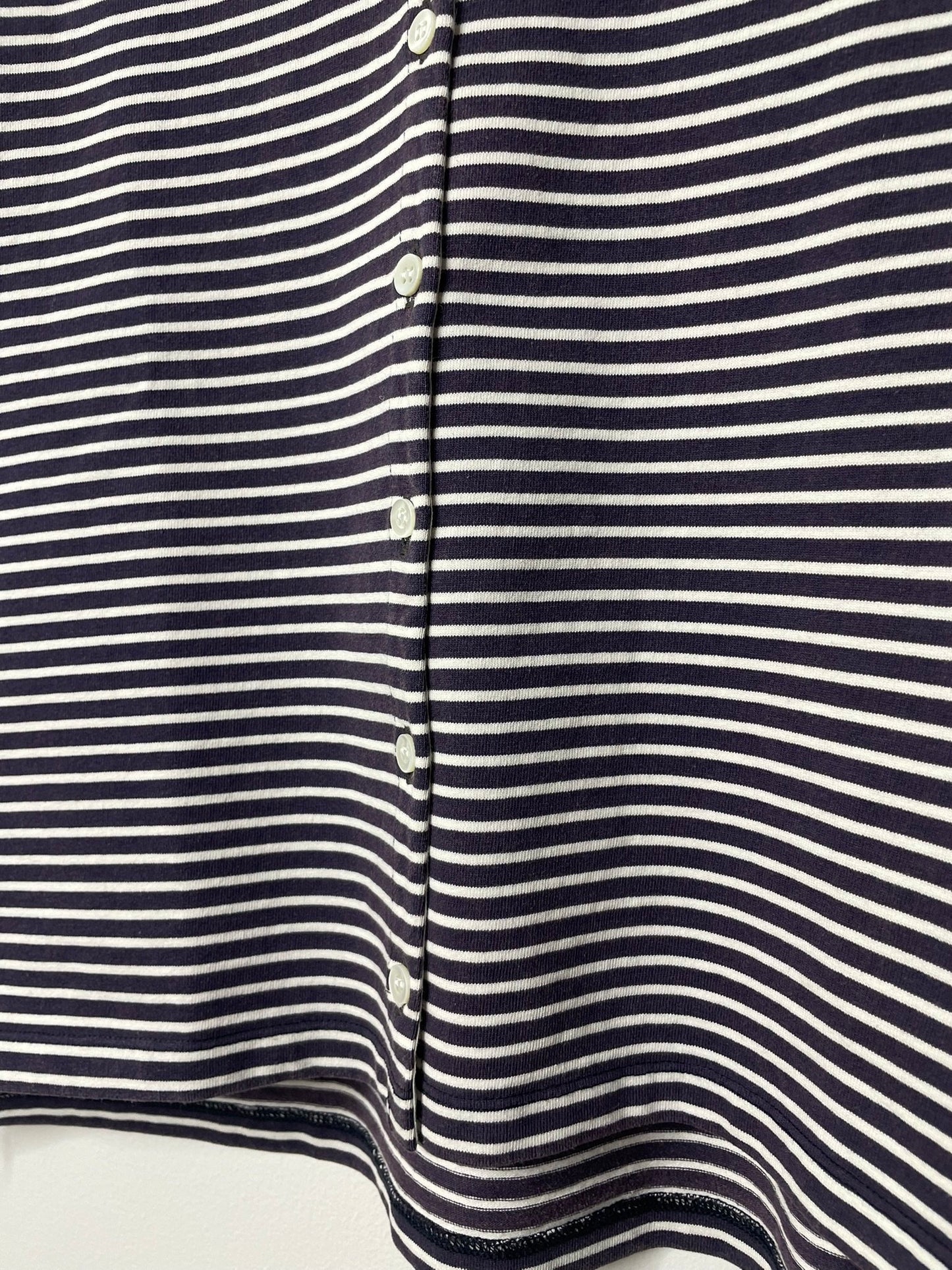 COTTON BOARDER, LS CARDIGAN, #851-886, cotton 100%, NAVY-NATURAL, OS