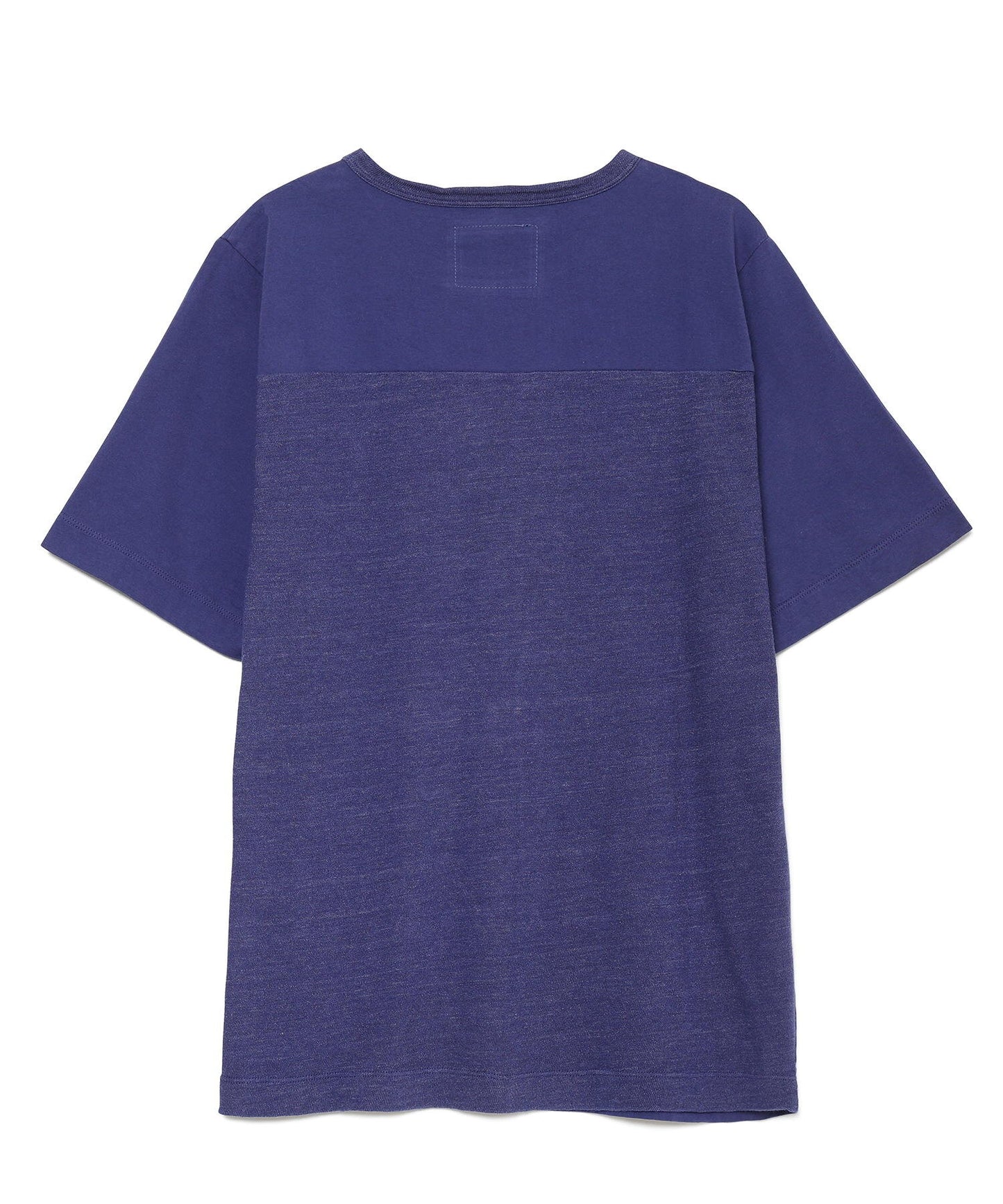 Old Cotton JZ Combo SS Crew Back Panel Contrast,100%Cotton x 70%Cotton30%Polyester, #181759, NAVY