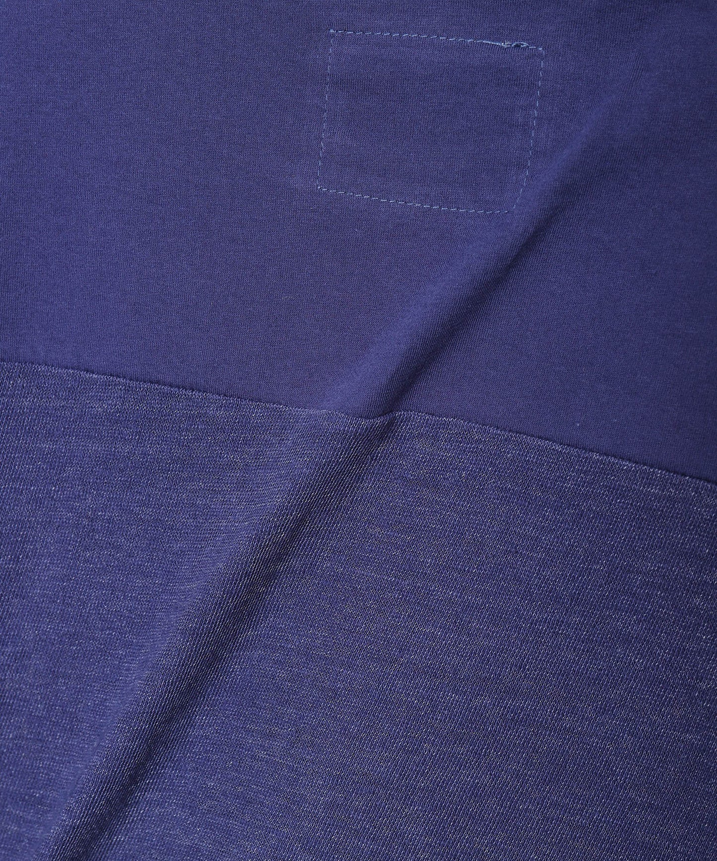 Old Cotton JZ Combo SS Crew Back Panel Contrast,100%Cotton x 70%Cotton30%Polyester, #181759, NAVY