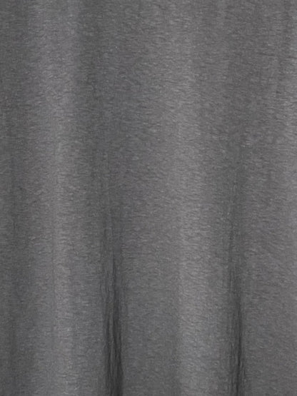 Reverse Cotton 32Gage Jersey, LS Loose. Shape Hi-Neck Tee #1120009, CHARCOAL