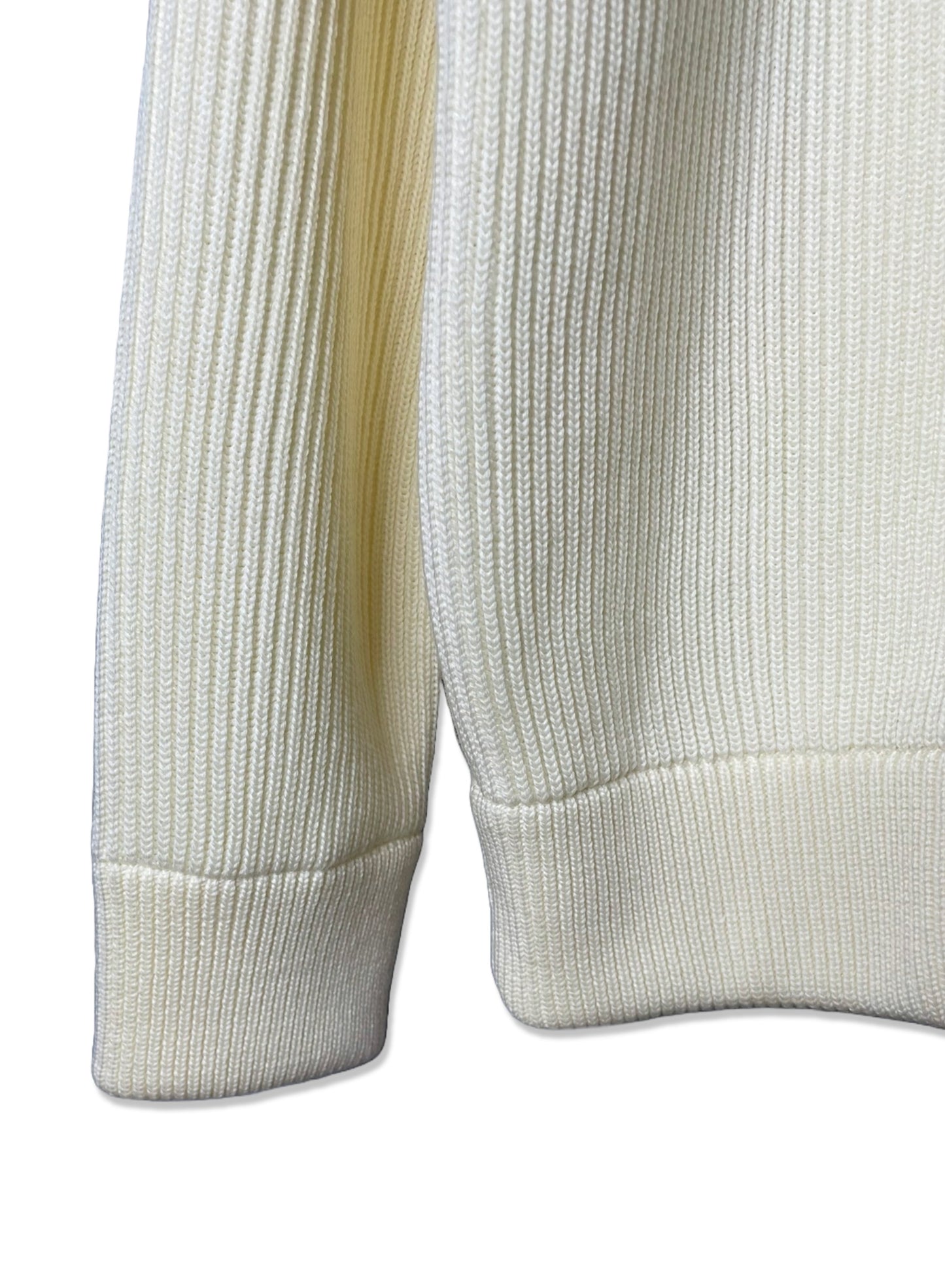 Super Fine Merino Rib, WOOL 100%,  L/S ZIP CARDIGAN , #9421043, IVORY