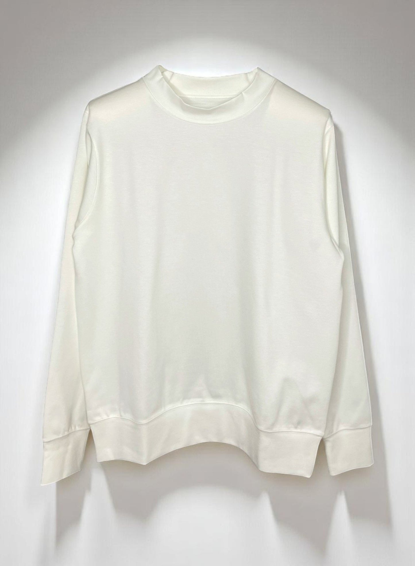 Stretch Ponte Blend , 69% Rayon  29% NYLON  2% POLYURETHANE, #VLR722095, LS CREW, WHITE