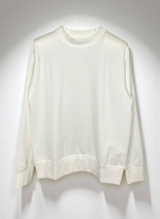 Stretch Ponte Blend , 69% Rayon  29% NYLON  2% POLYURETHANE, #VLR722095, LS CREW, WHITE