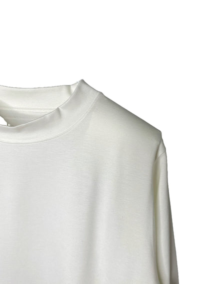 Stretch Ponte Blend , 69% Rayon  29% NYLON  2% POLYURETHANE, #VLR722095, LS CREW, WHITE