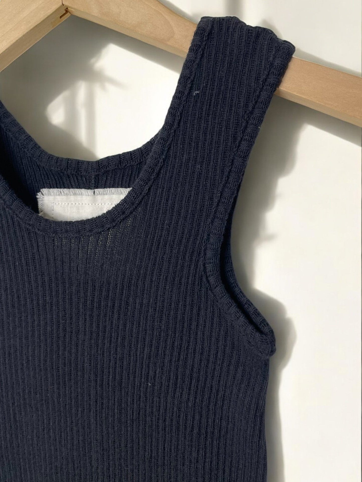 GAUZE RIB, TANKTOP,  851-881 , 100%cotton, BLACK, OS