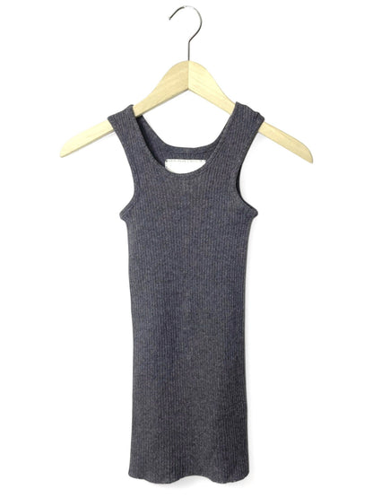 GAUZE RIB, TANKTOP,  851-881 , 100%cotton, CHARCOAL, OS