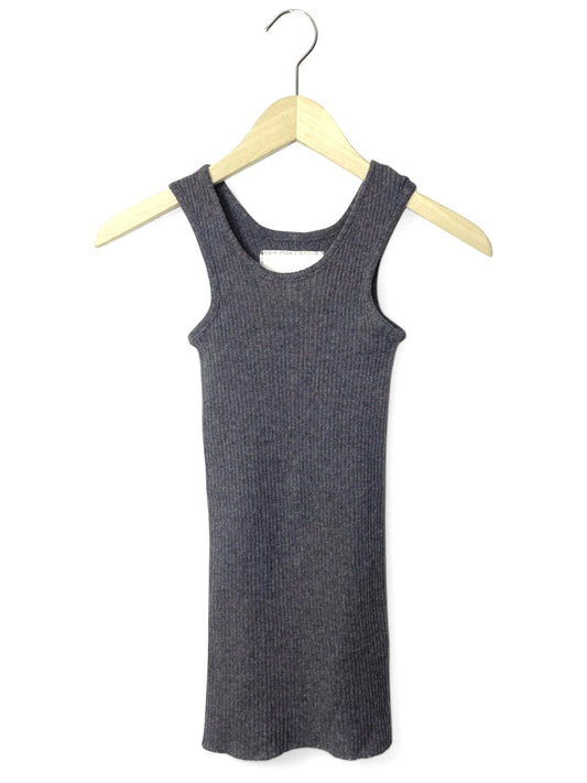GAUZE RIB, TANKTOP,  851-881 , 100%cotton, CHARCOAL, OS