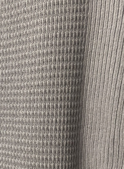 Waffle Rib Combo Tube,UNISEX Cardigan. #1410063, CHARCOAL