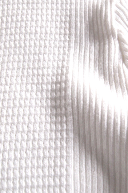Waffle Rib Combo Tube, Tank top. #802-747、White