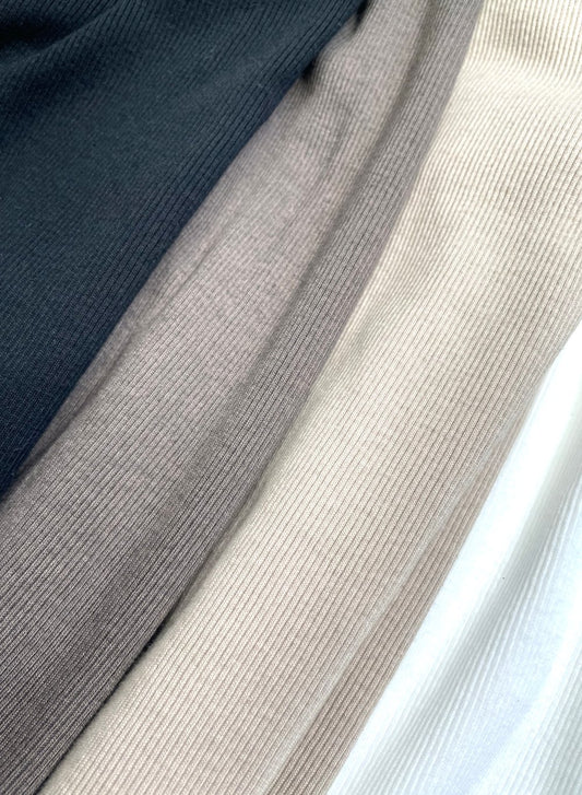 Cotton Cashmere Rib, SS Crew, #891-671, 90%cotton 10%cashmere, BLACK