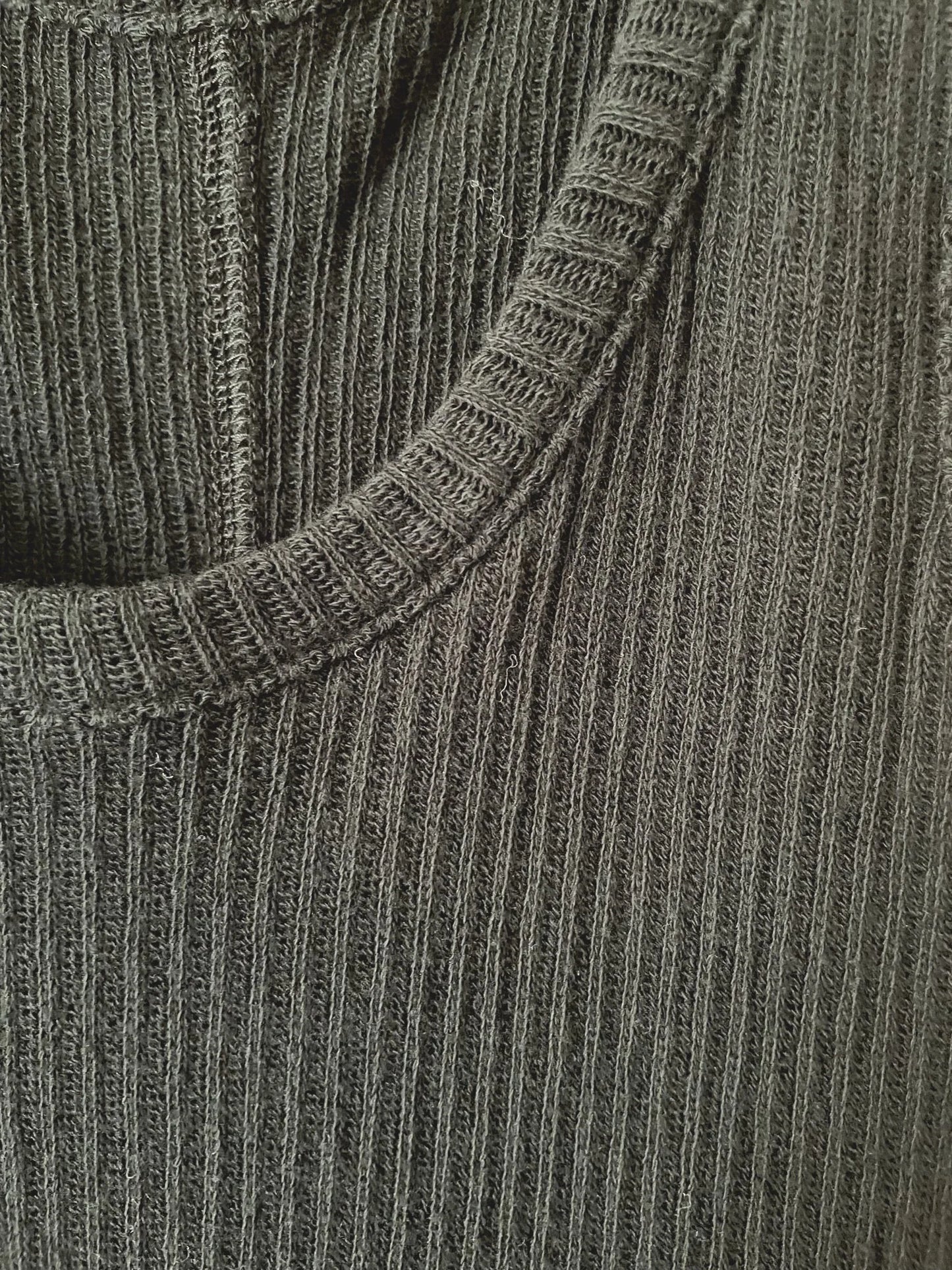 Gauze Rib, LS CREW, cotton 100%  STYLE #  832-831, ONE SIZE, BLACK