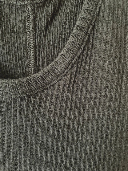 Gauze Rib, LS CREW, cotton 100%  STYLE #  832-831, ONE SIZE, BLACK