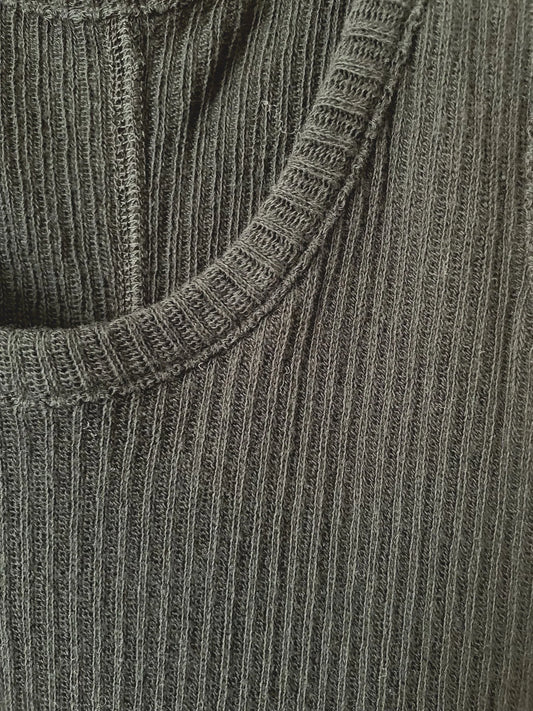 Gauze Rib, LS CREW, cotton 100%  STYLE #  832-831, ONE SIZE, BLACK