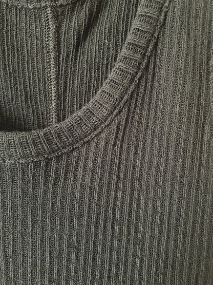 Gauze Rib, LS Turtle, cotton 100%  STYLE #  332751, ONE SIZE, charcoal