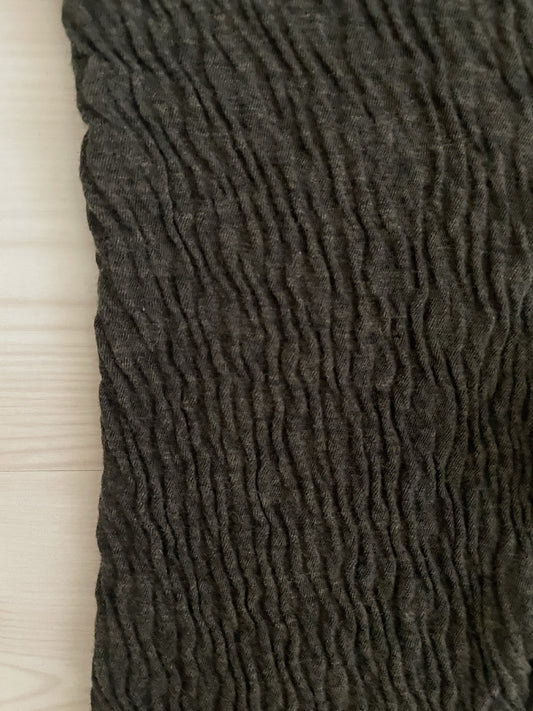 HI-SOFT DBL FACE. 55%COTTON/45%NYLON, #842-861,  LS MOCK NECK, BLACK