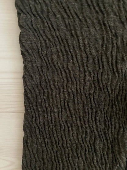 HI-SOFT DBL FACE. 55%COTTON/45%NYLON, #842-861,  LS MOCK NECK, BLACK