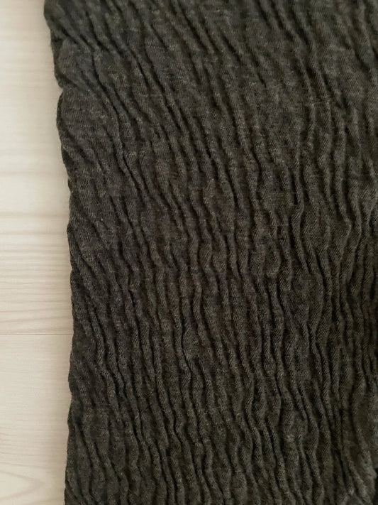 HI-SOFT DBL FACE. 55%COTTON/45%NYLON, #842-861,  LS MOCK NECK, BLACK