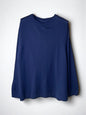 Super Fine Merino 16G Gauge Jersey Knit , VL9221002-4, WOOL 100%, LS CREW,  NAVY