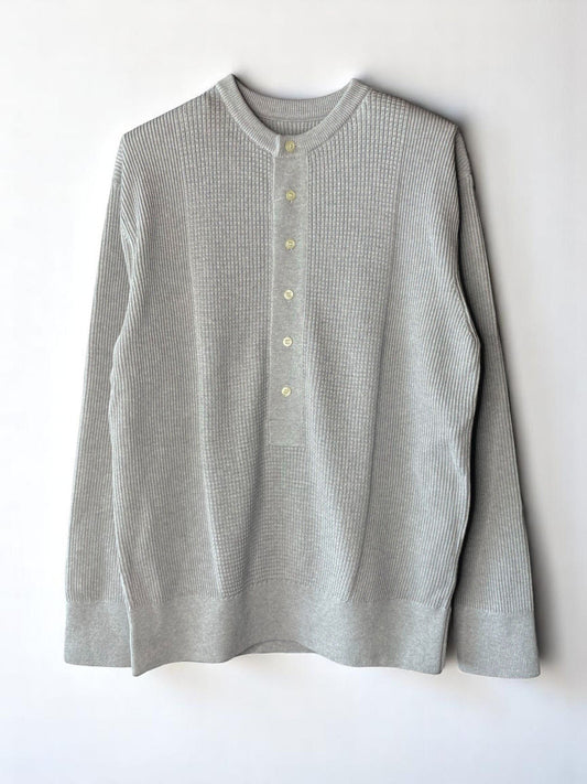 Extra-Long lament Cotton, VL9221014, L/S HENLEY TOP, GREY